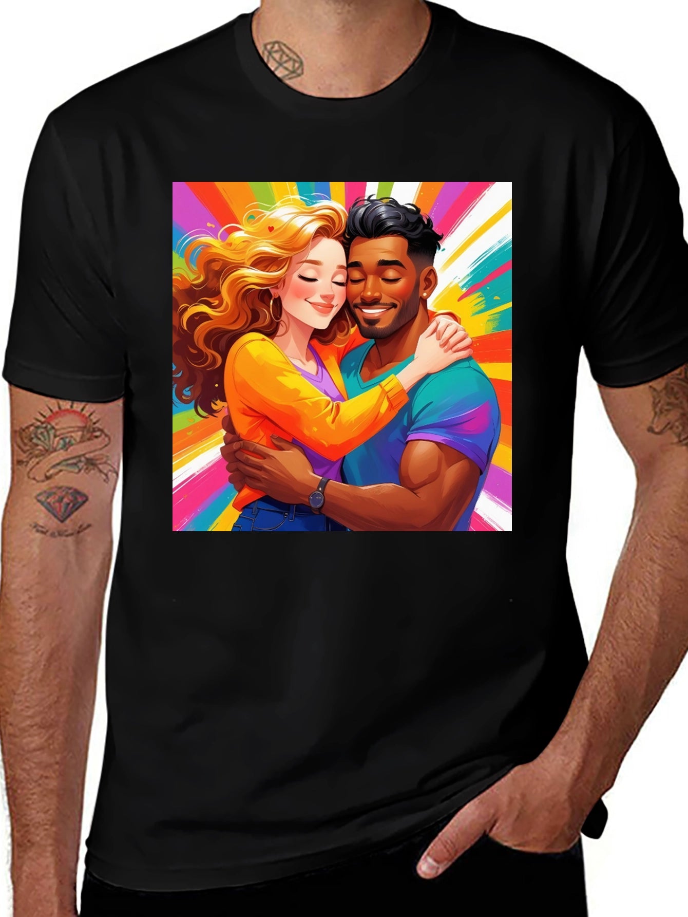 Colorful Couple Graphic Tee