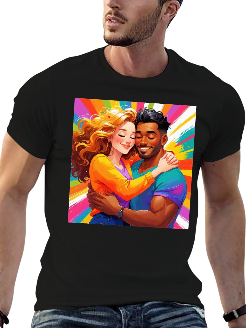 Colorful Couple Graphic Tee