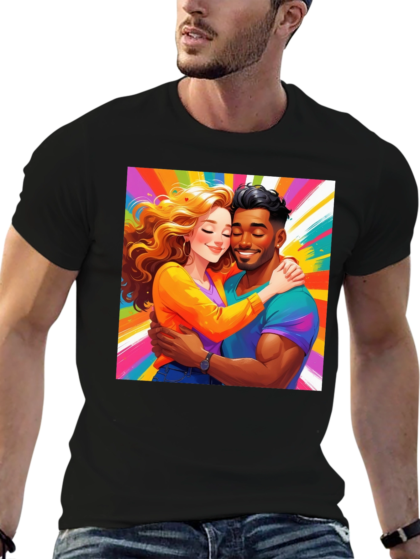 Colorful Couple Graphic Tee
