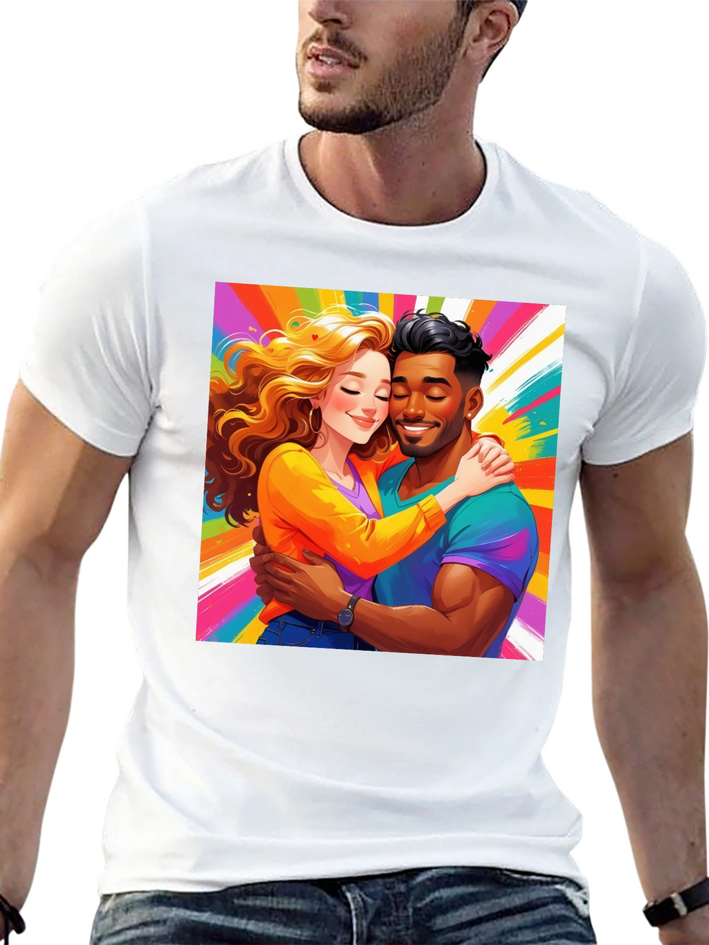 Colorful Couple Graphic Tee