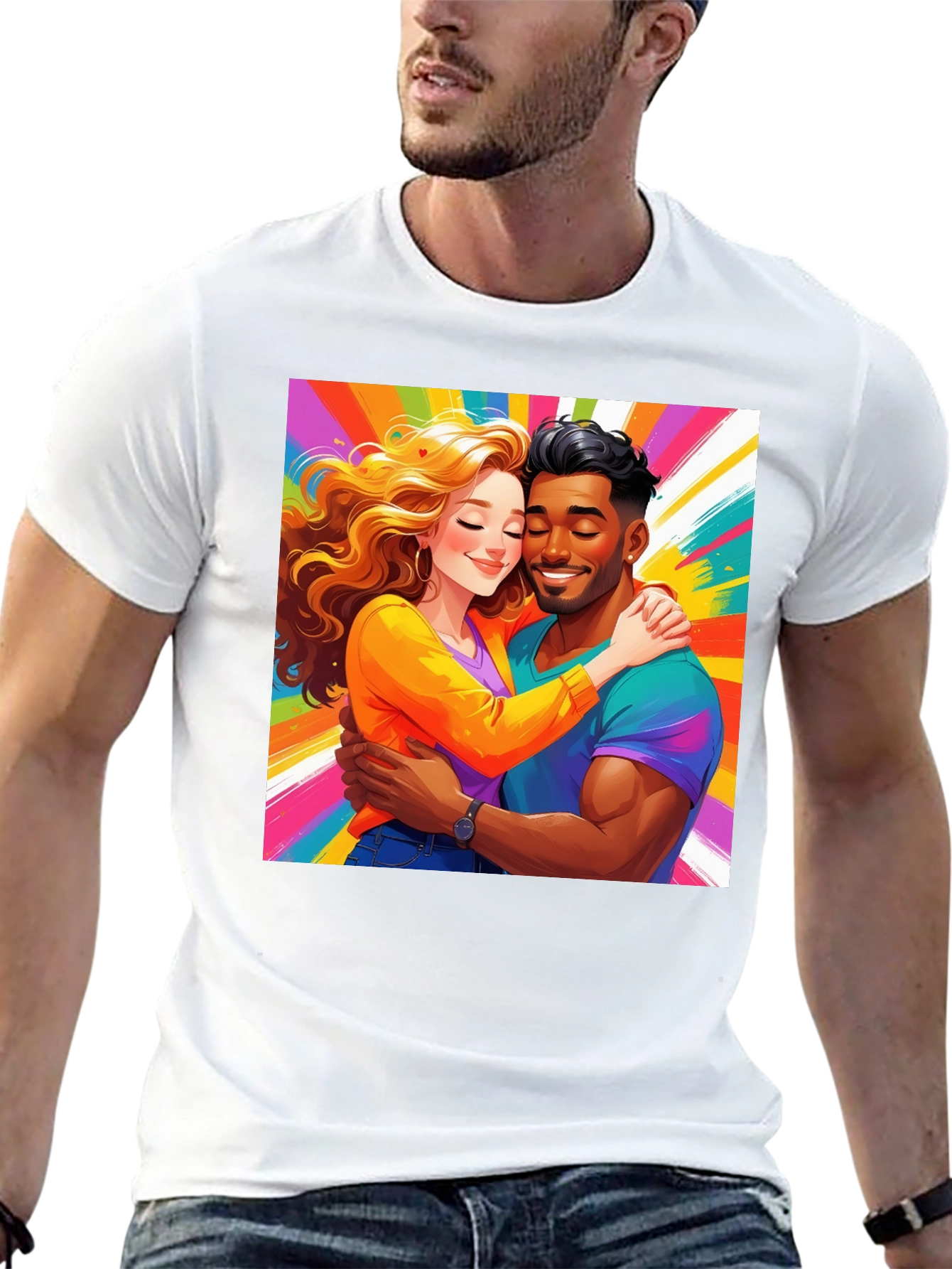 Colorful Couple Graphic Tee