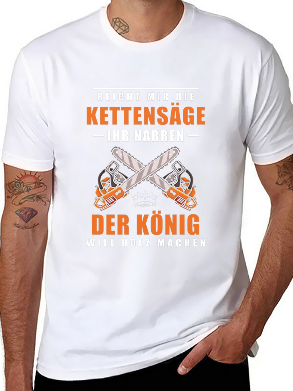 Der Konig Chainsaw T-Shirt - Woodworker