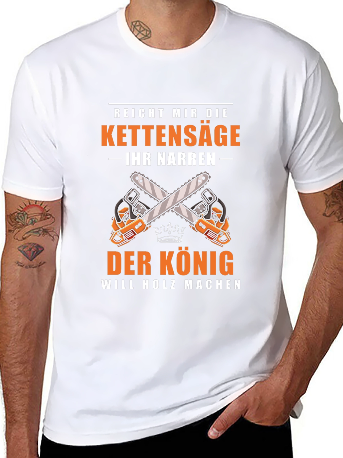 Der Konig Chainsaw T-Shirt - Woodworker