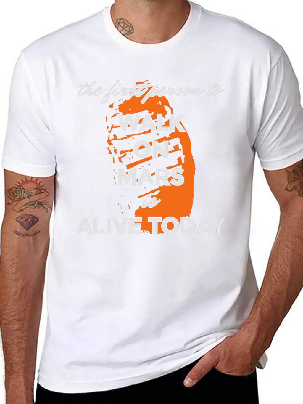 First Person to Walk on Mars T-Shirt