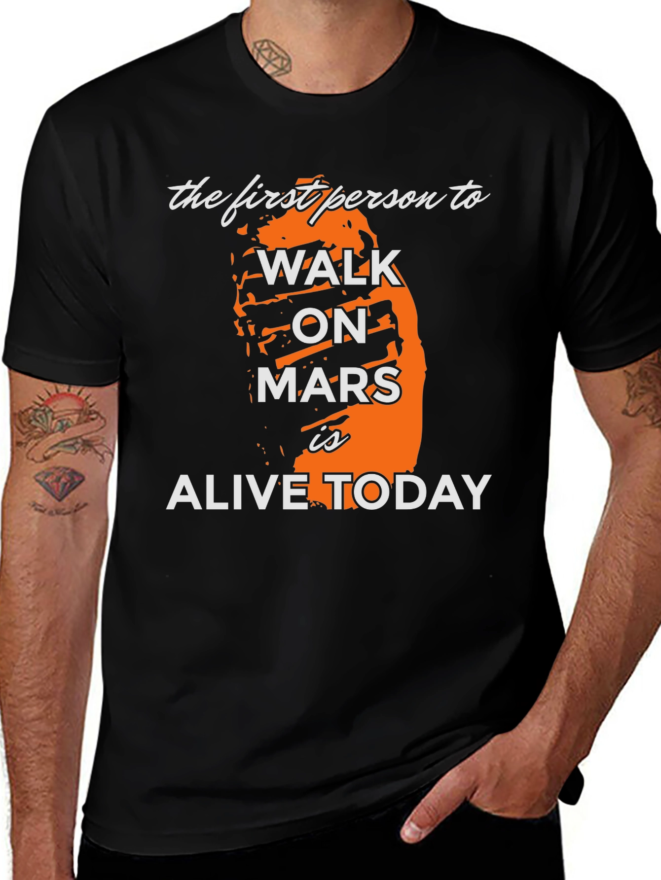 First Person to Walk on Mars T-Shirt