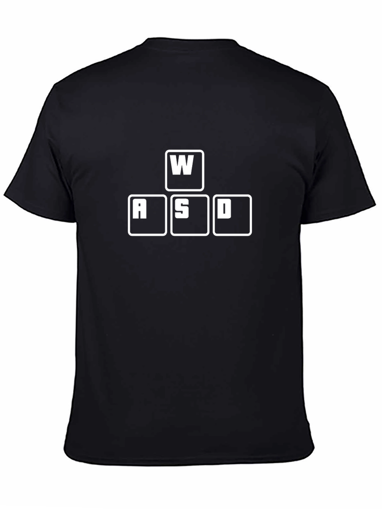 Gamer Tee: WASD Keys Black T-Shirt