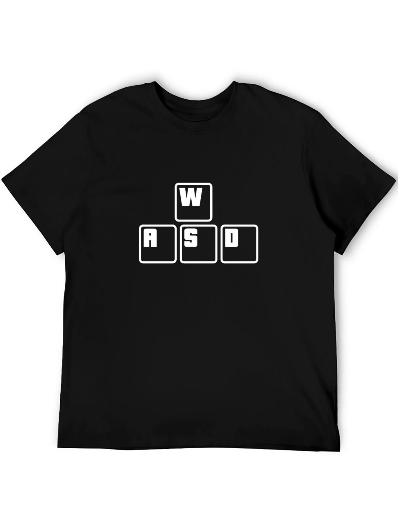 Gamer Tee: WASD Keys Black T-Shirt