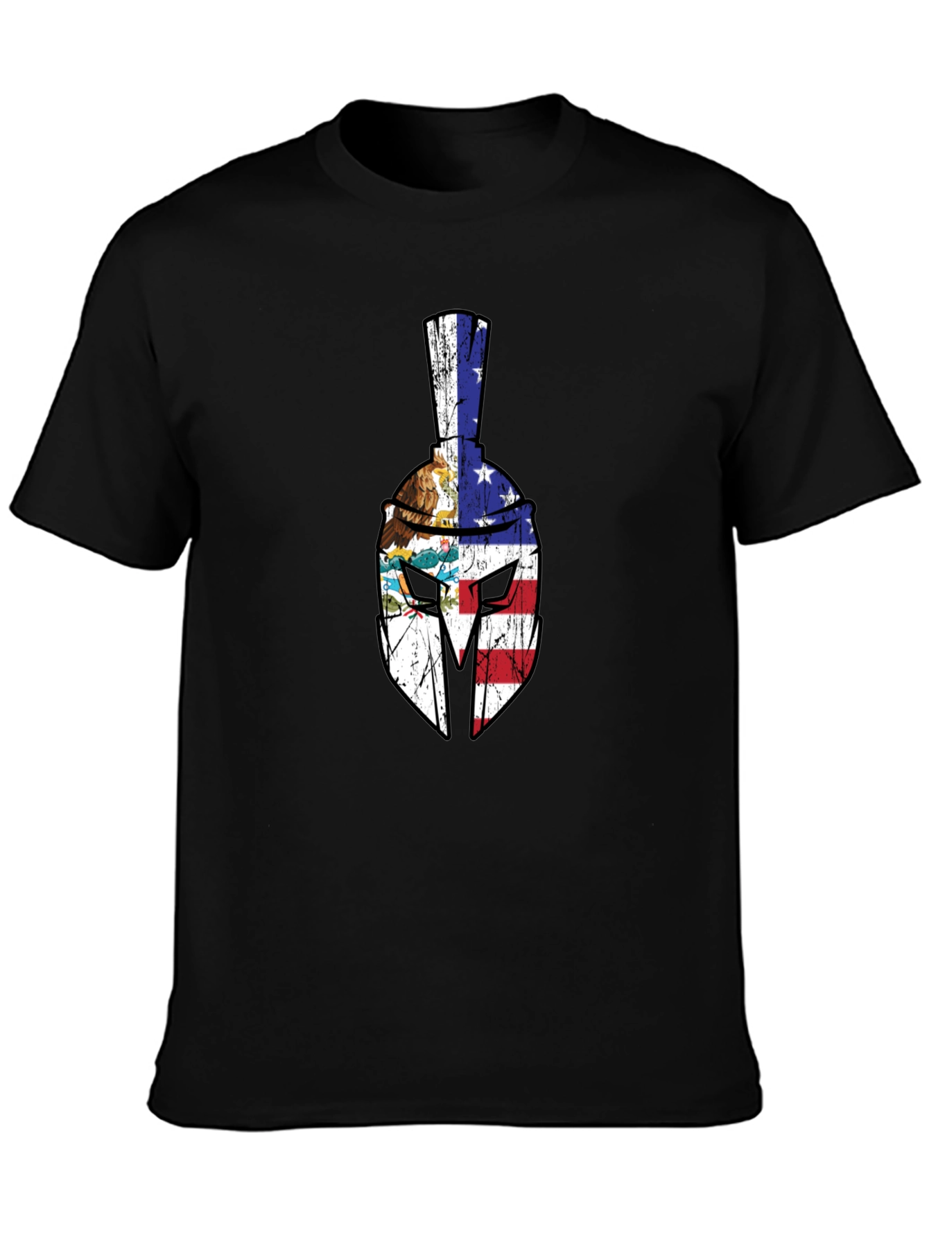 Spartan Helmet USA Flag Graphic Tee
