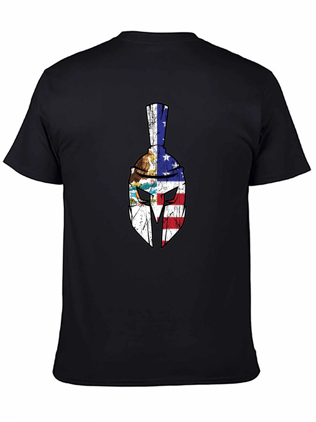 Spartan Helmet USA Flag Graphic Tee