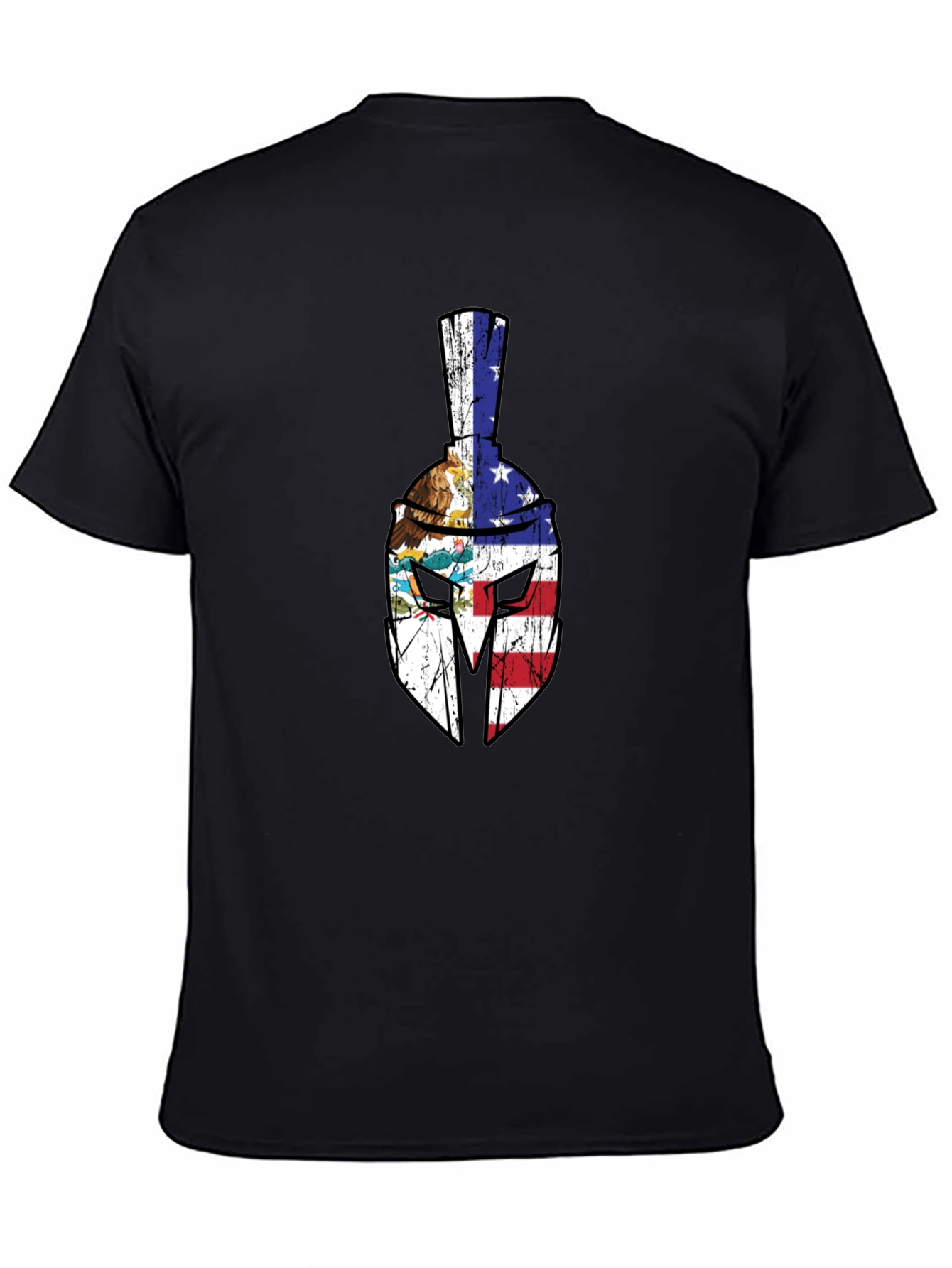Spartan Helmet USA Flag Graphic Tee
