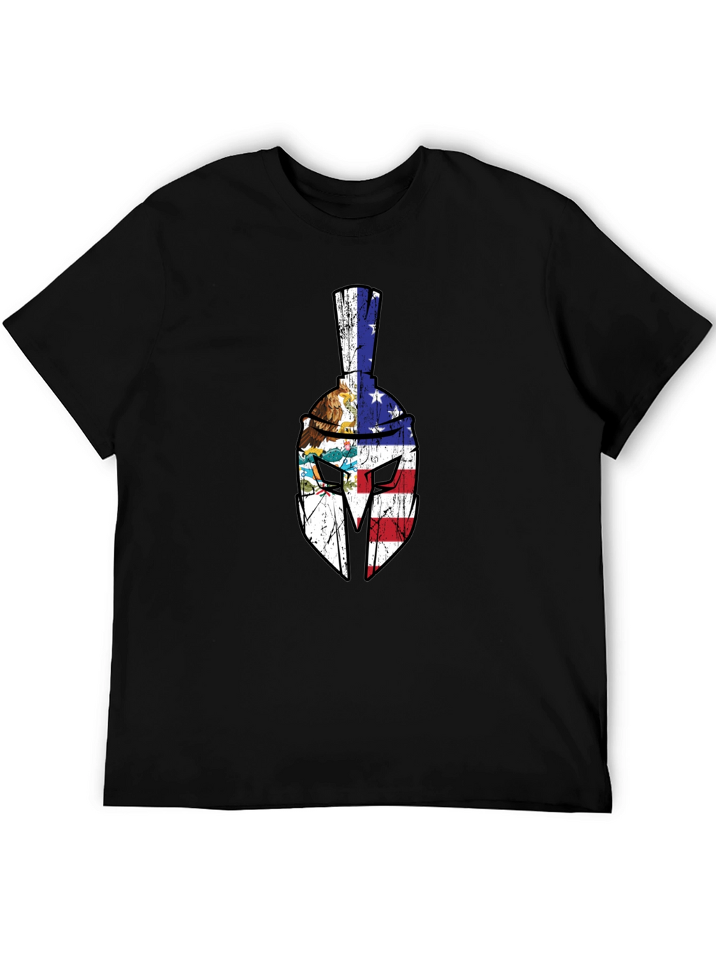 Spartan Helmet USA Flag Graphic Tee