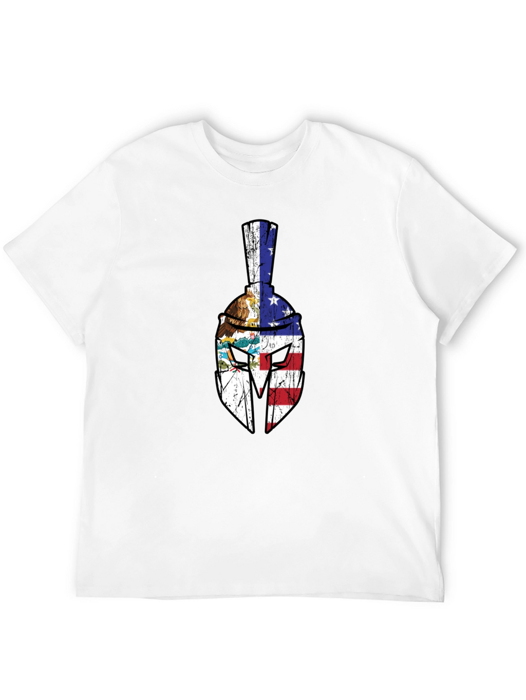 Spartan Helmet USA Flag Graphic Tee