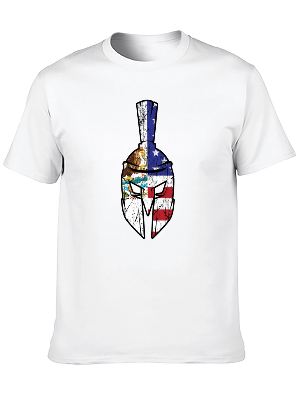 Spartan Helmet USA Flag Graphic Tee