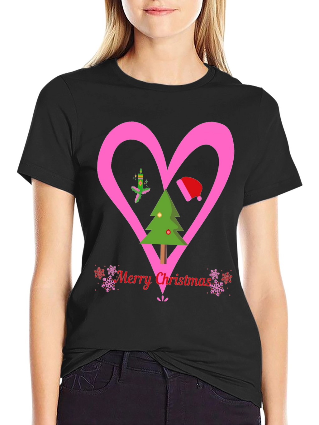 Christmas Heart Graphic Tee