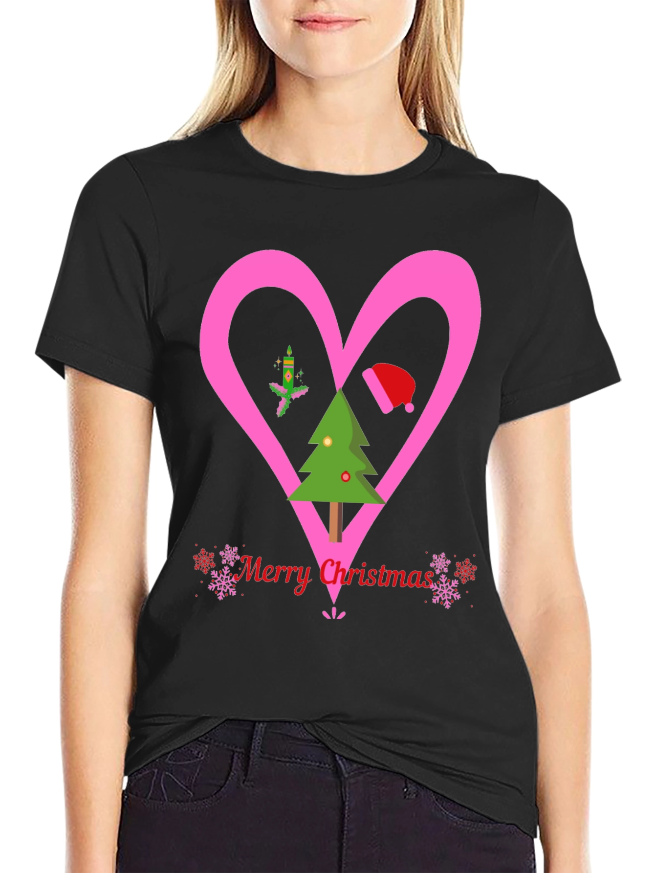 Christmas Heart Graphic Tee