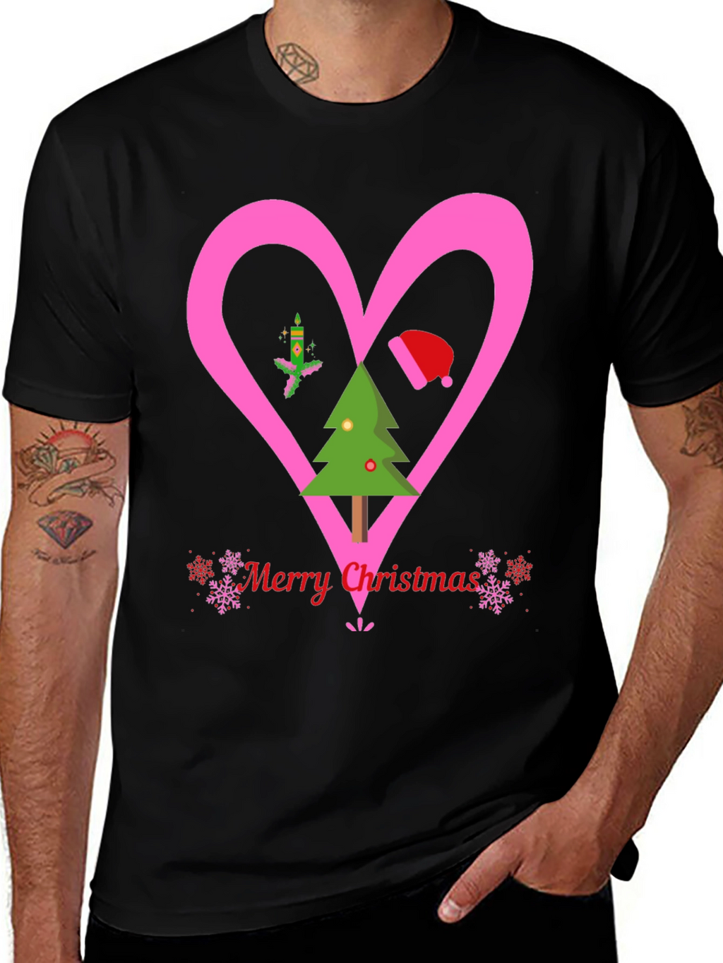 Christmas Heart Graphic Tee