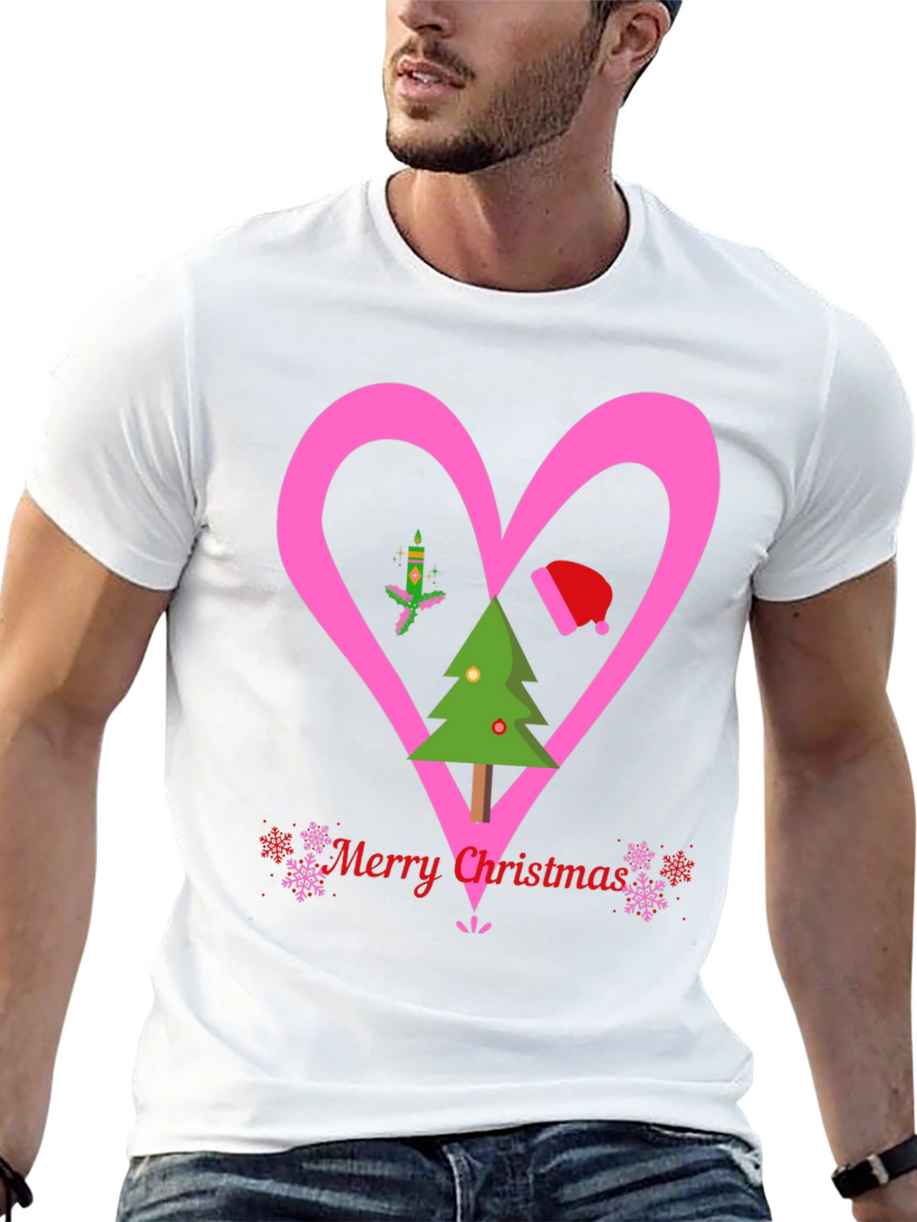 Christmas Heart Graphic Tee