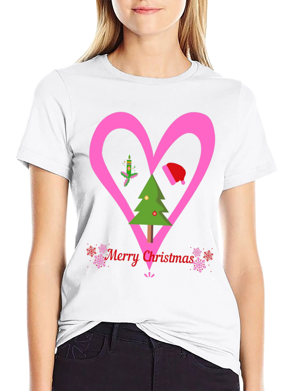Christmas Heart Graphic Tee