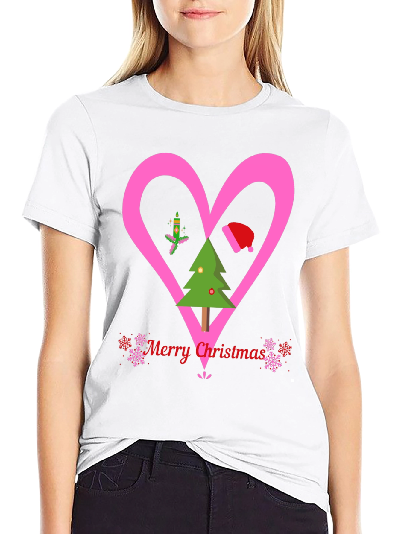 Christmas Heart Graphic Tee