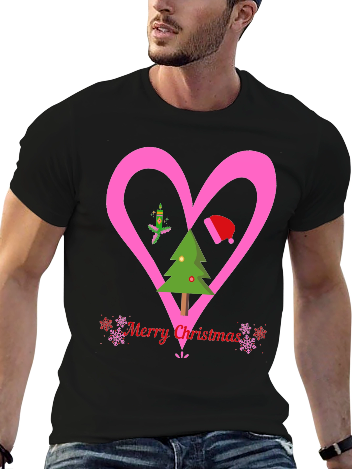 Christmas Heart Graphic Tee