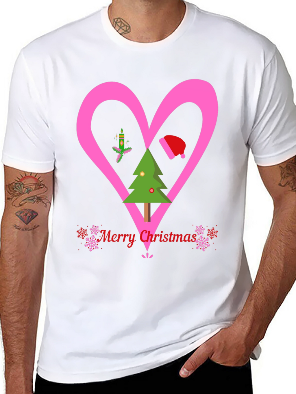 Christmas Heart Graphic Tee