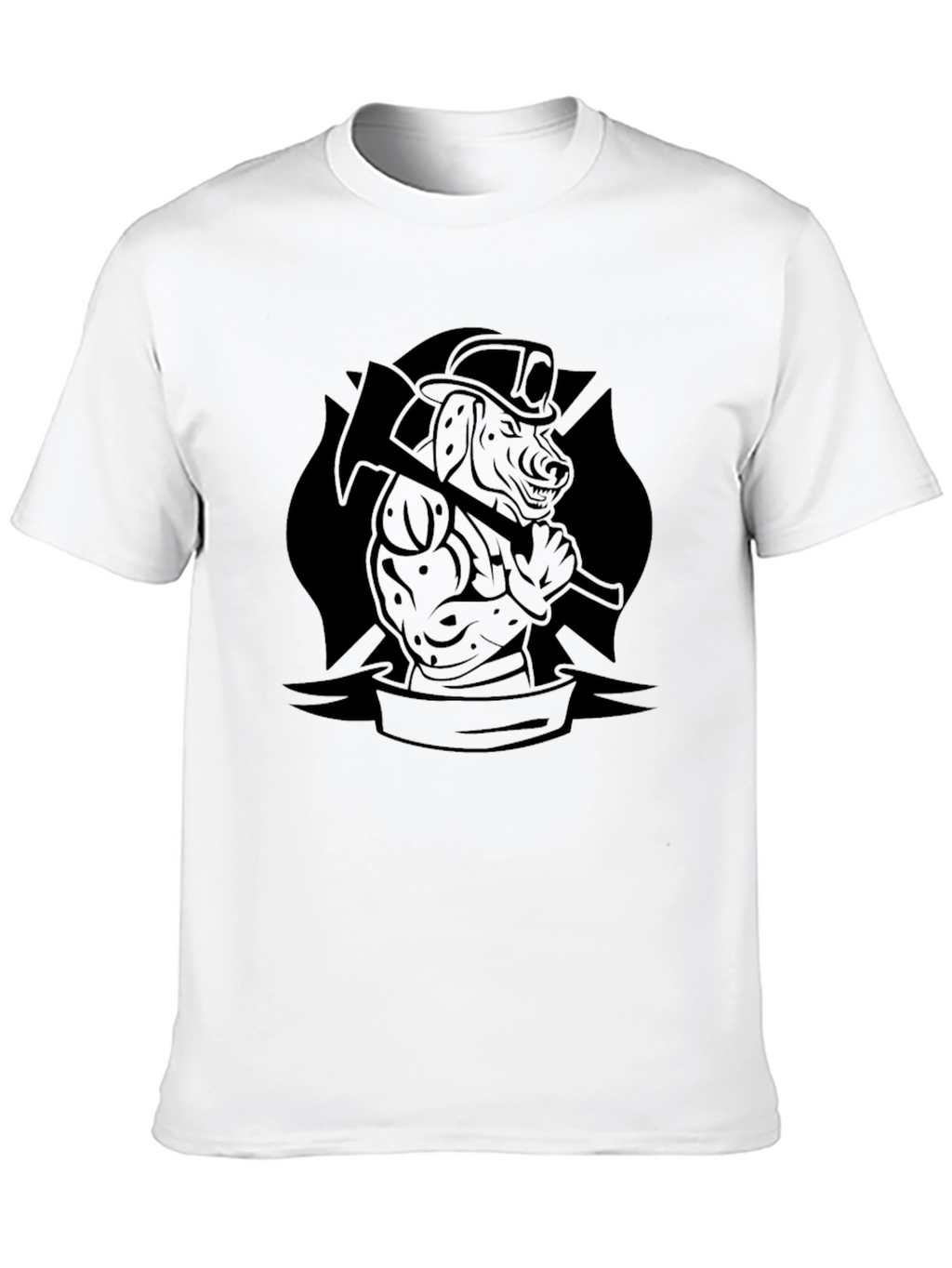 Firefighter Dog Graphic T-Shirt