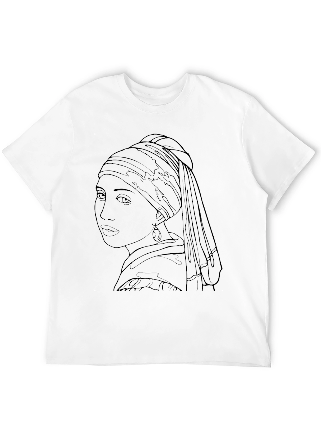 Girl with a Pearl Earring Black T-Shirt