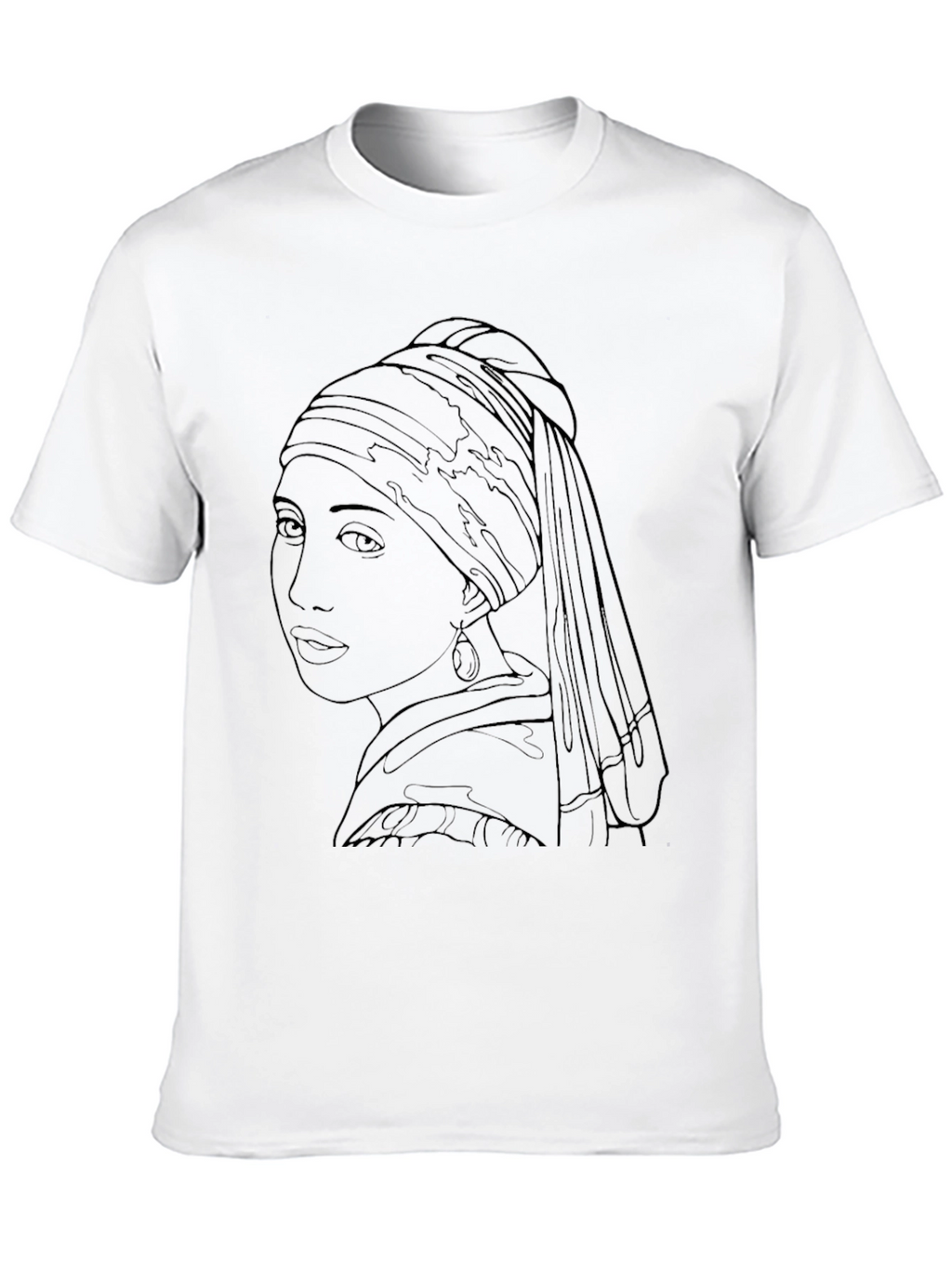 Girl with a Pearl Earring Black T-Shirt