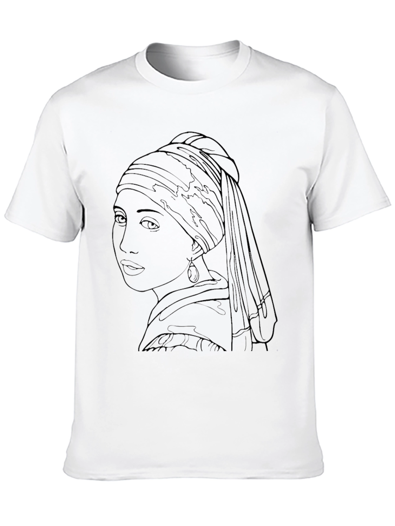 Girl with a Pearl Earring Black T-Shirt