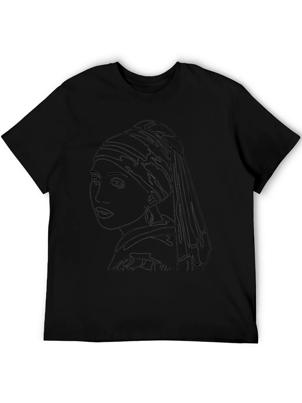 Girl with a Pearl Earring Black T-Shirt