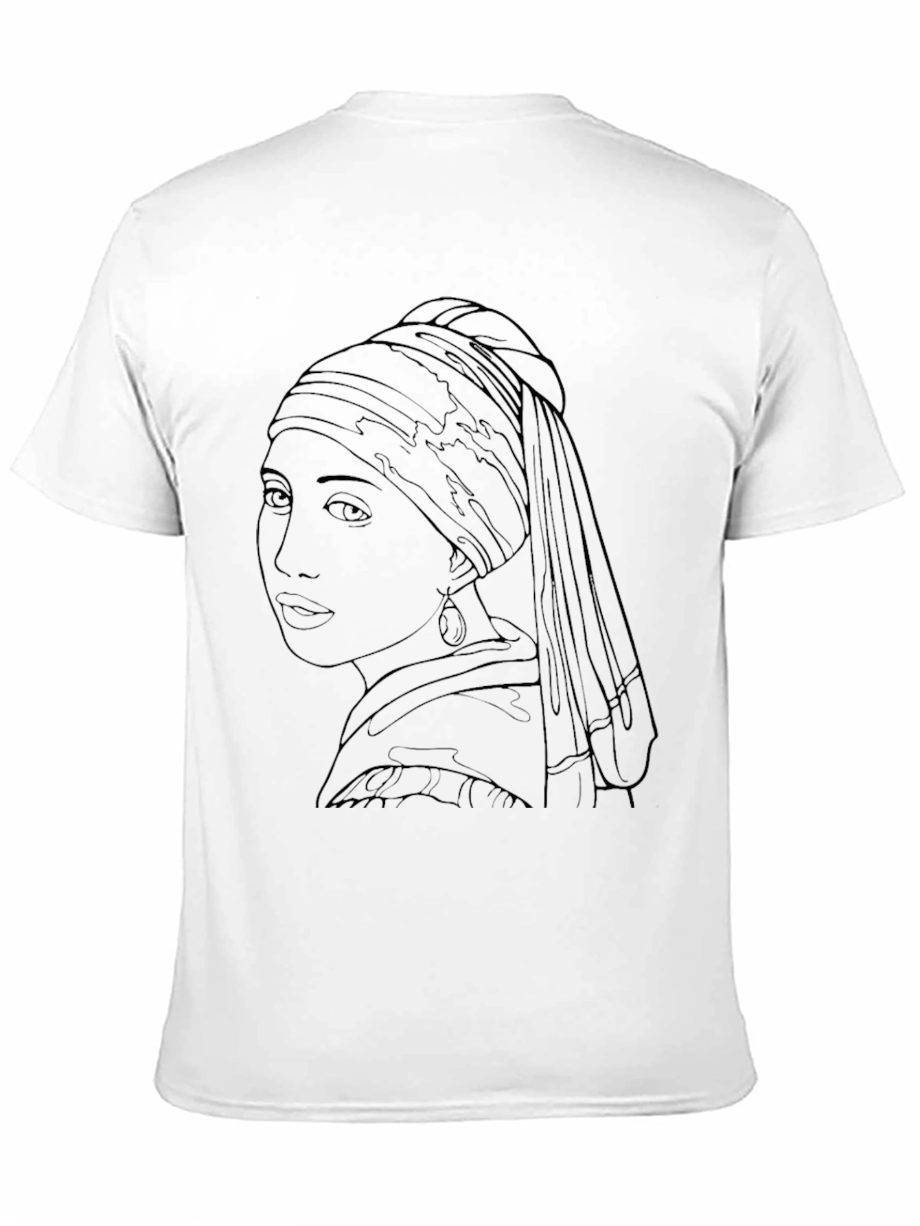 Girl with a Pearl Earring Black T-Shirt