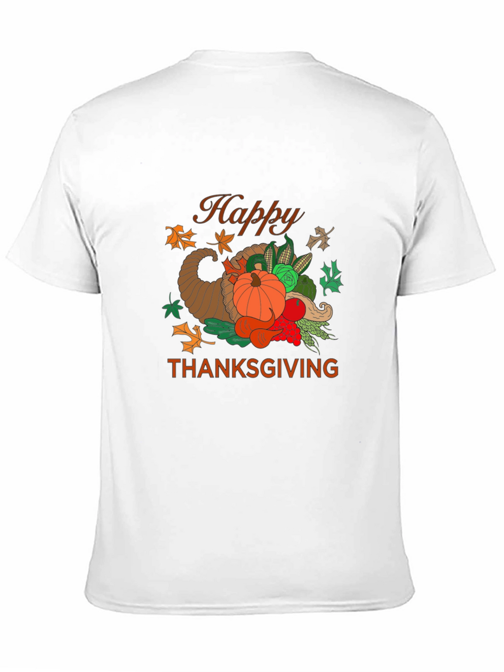Happy Thanksgiving Graphic Print T-Shirt
