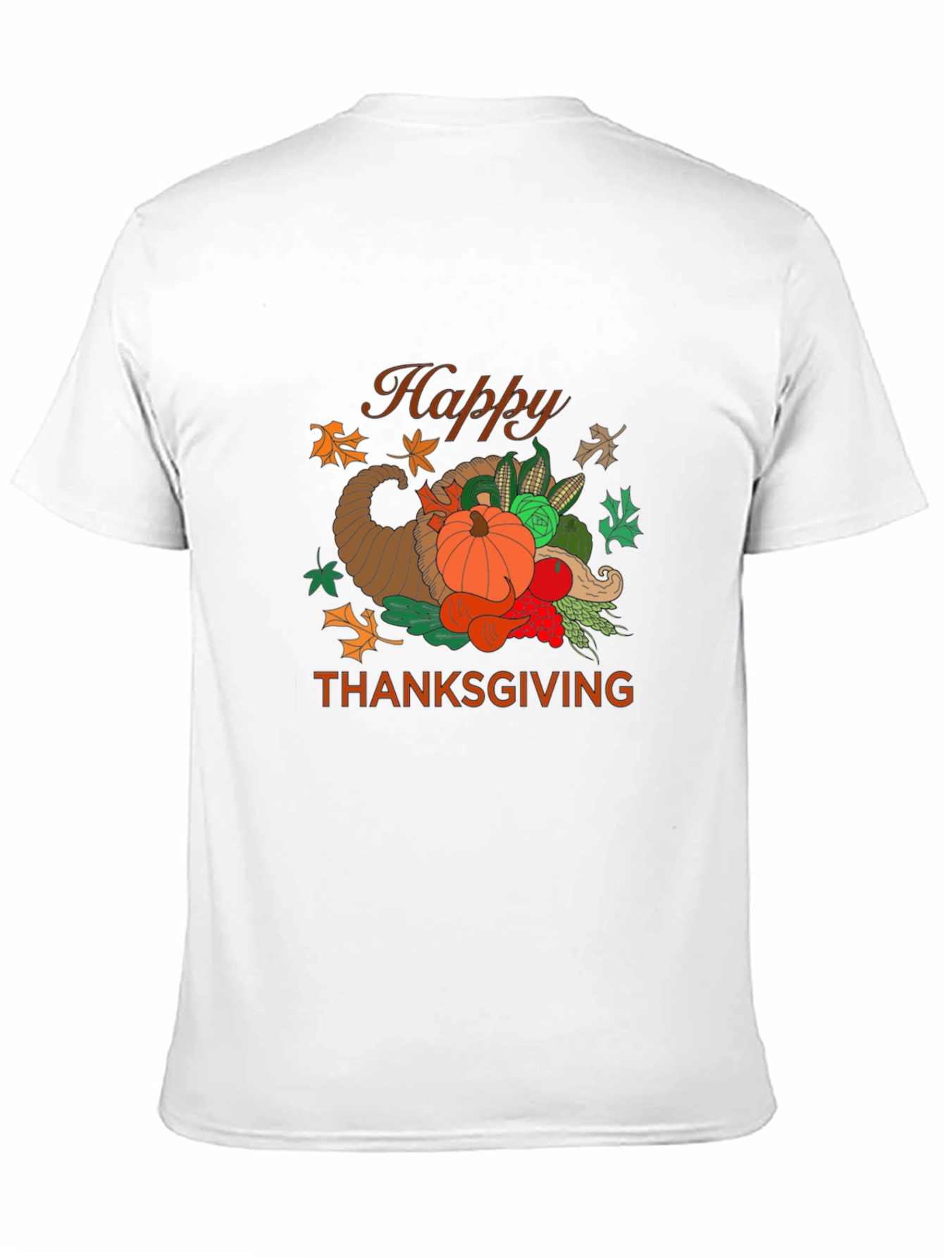 Happy Thanksgiving Graphic Print T-Shirt
