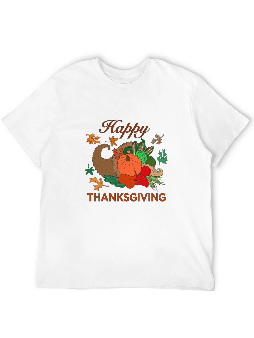 Happy Thanksgiving Graphic Print T-Shirt