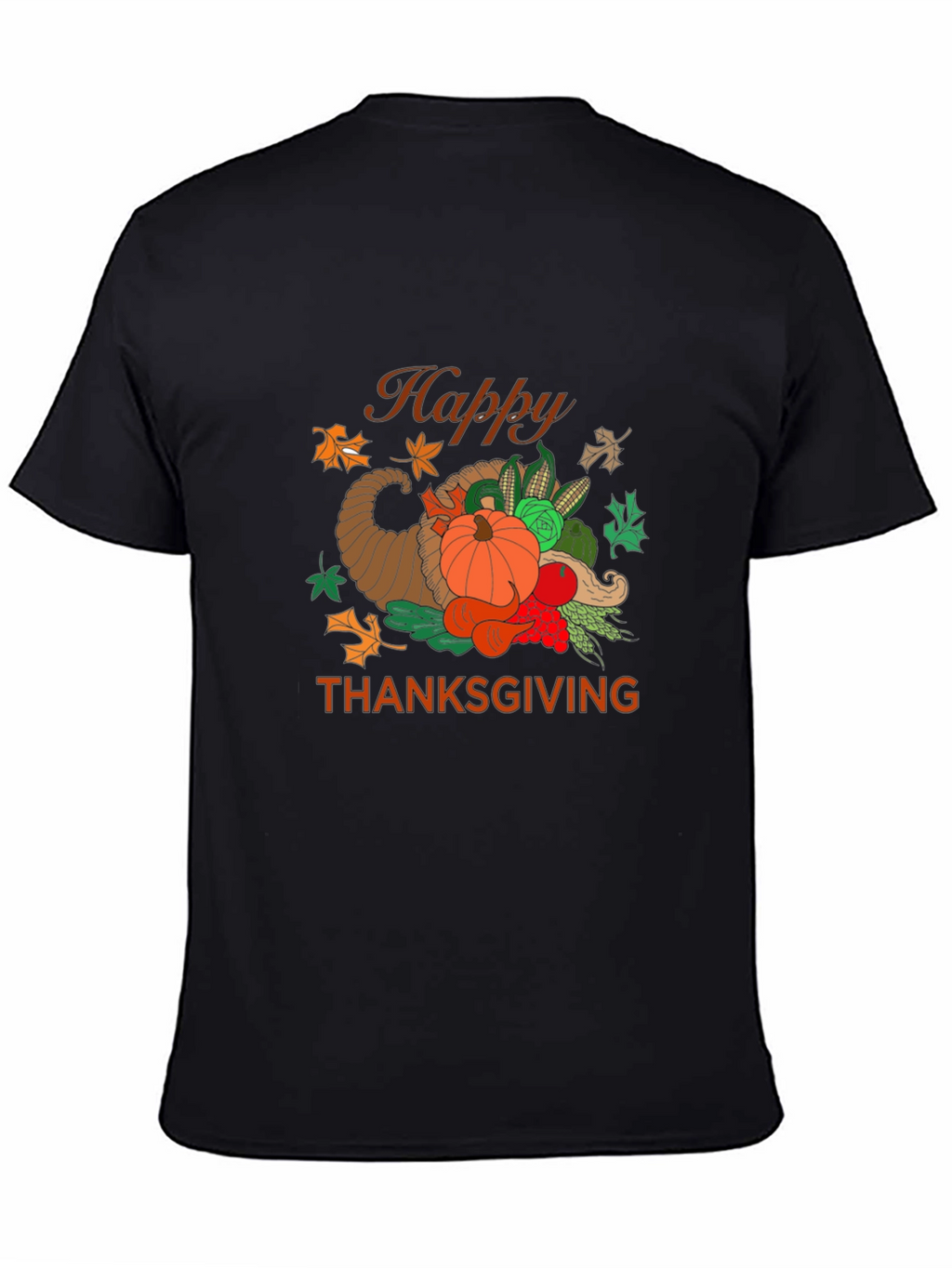Happy Thanksgiving Graphic Print T-Shirt