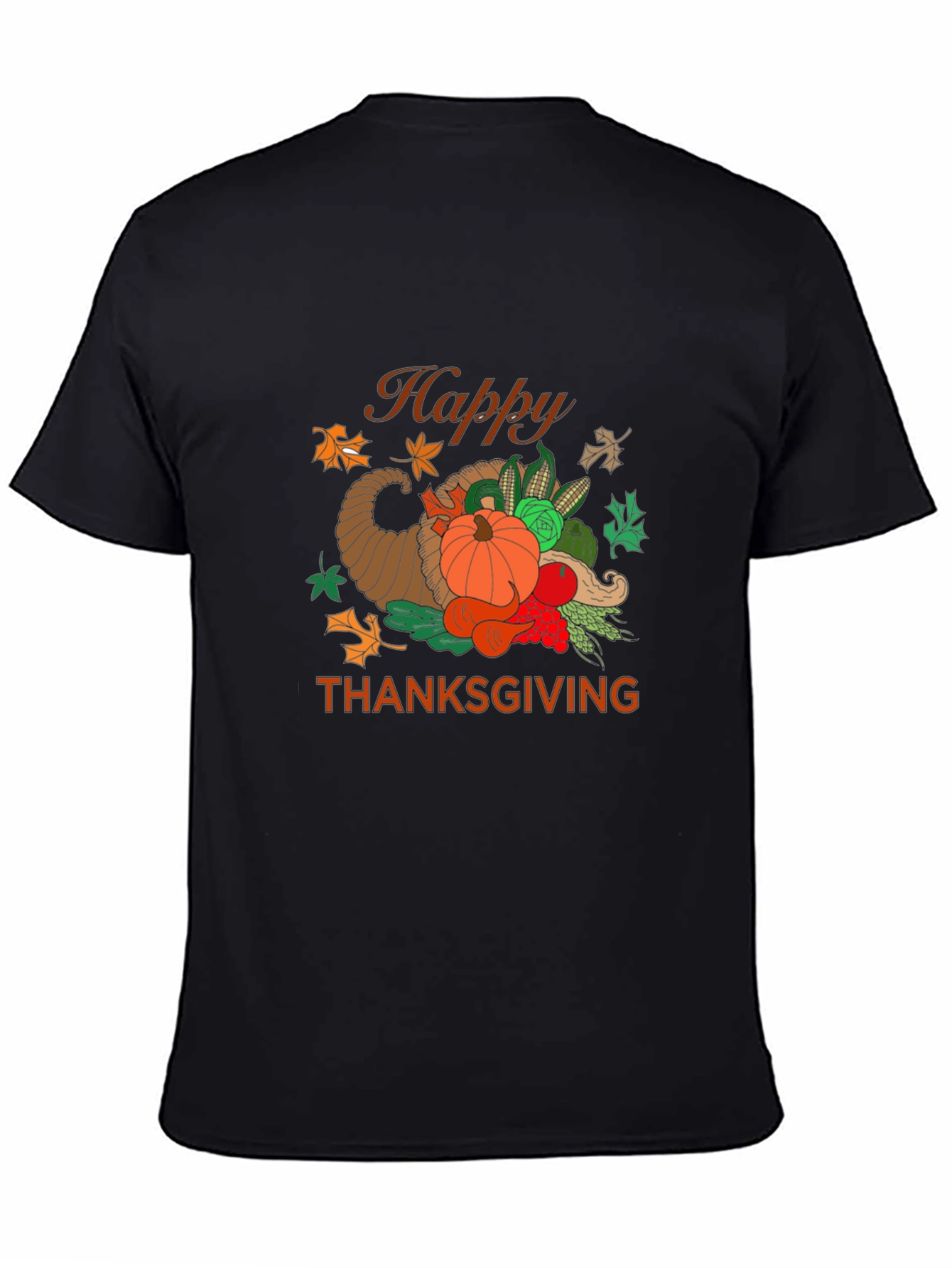 Happy Thanksgiving Graphic Print T-Shirt