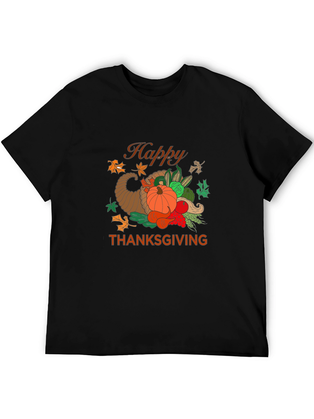 Happy Thanksgiving Graphic Print T-Shirt