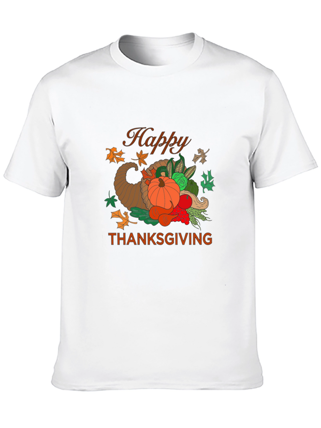Happy Thanksgiving Graphic Print T-Shirt