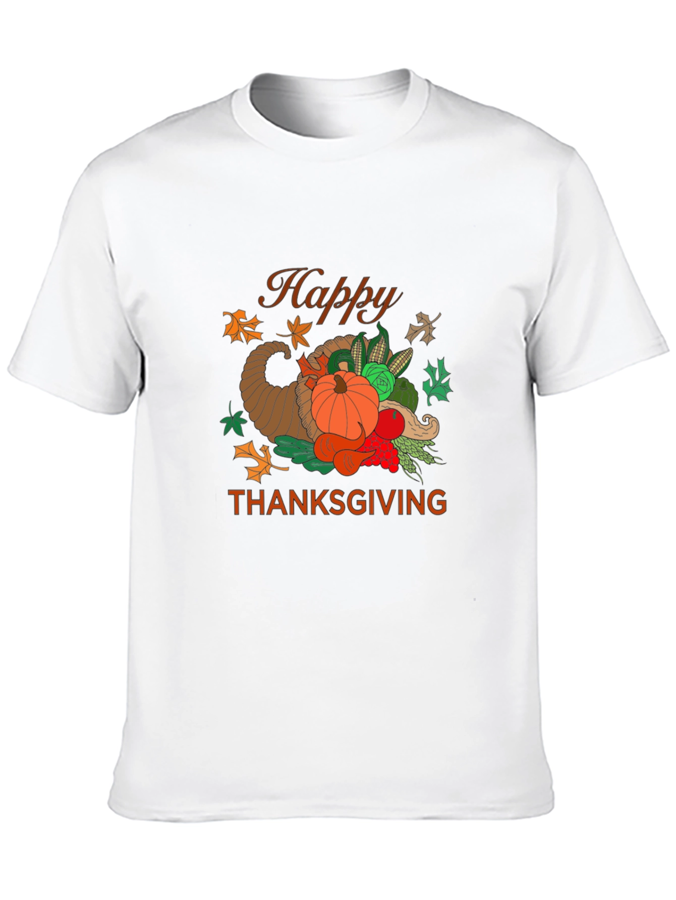 Happy Thanksgiving Graphic Print T-Shirt