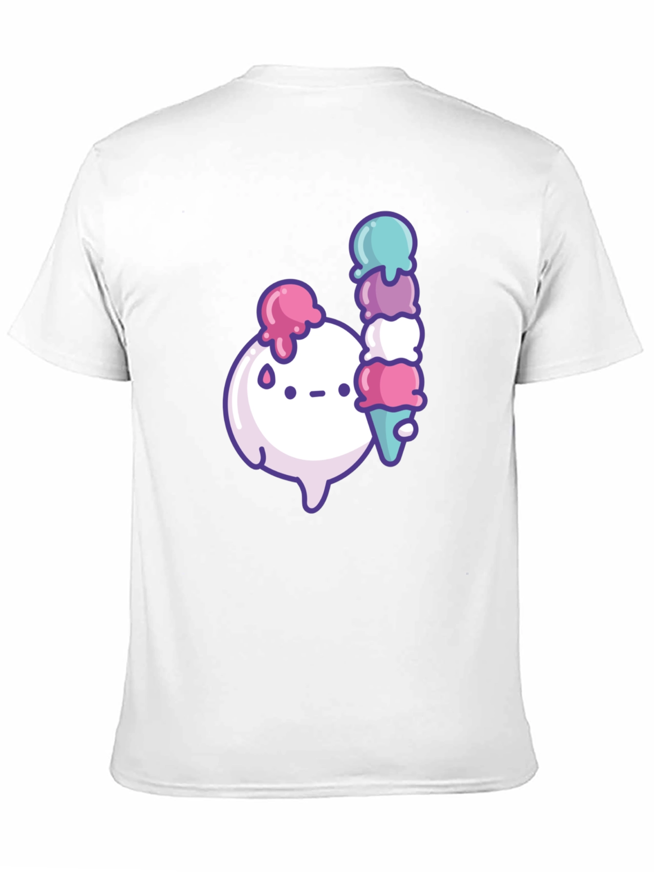 Kawaii Ice Cream Graphic Black T-Shirt