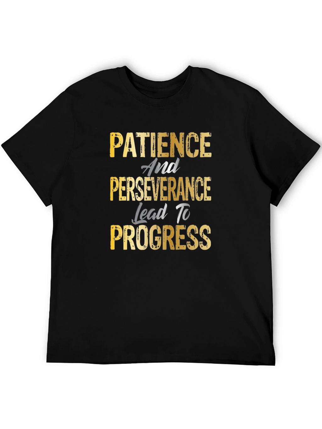 Patience Perseverance Progress Black Graphic Tee