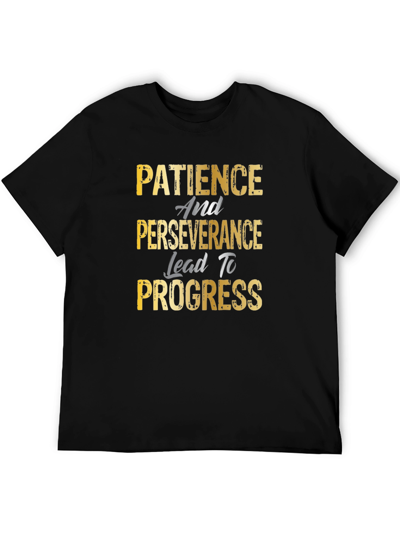 Patience Perseverance Progress Black Graphic Tee