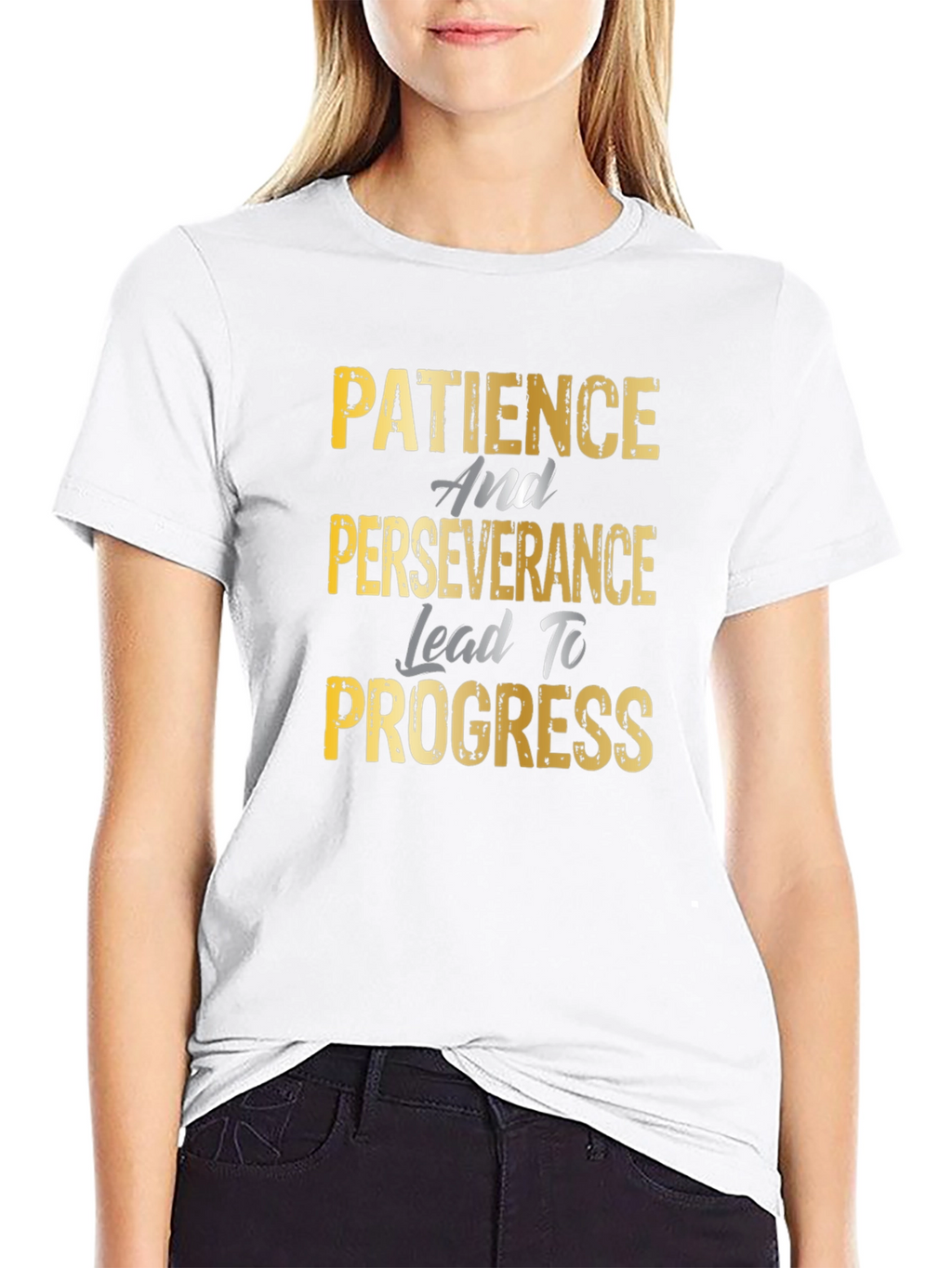 Patience Perseverance Progress Black Graphic Tee