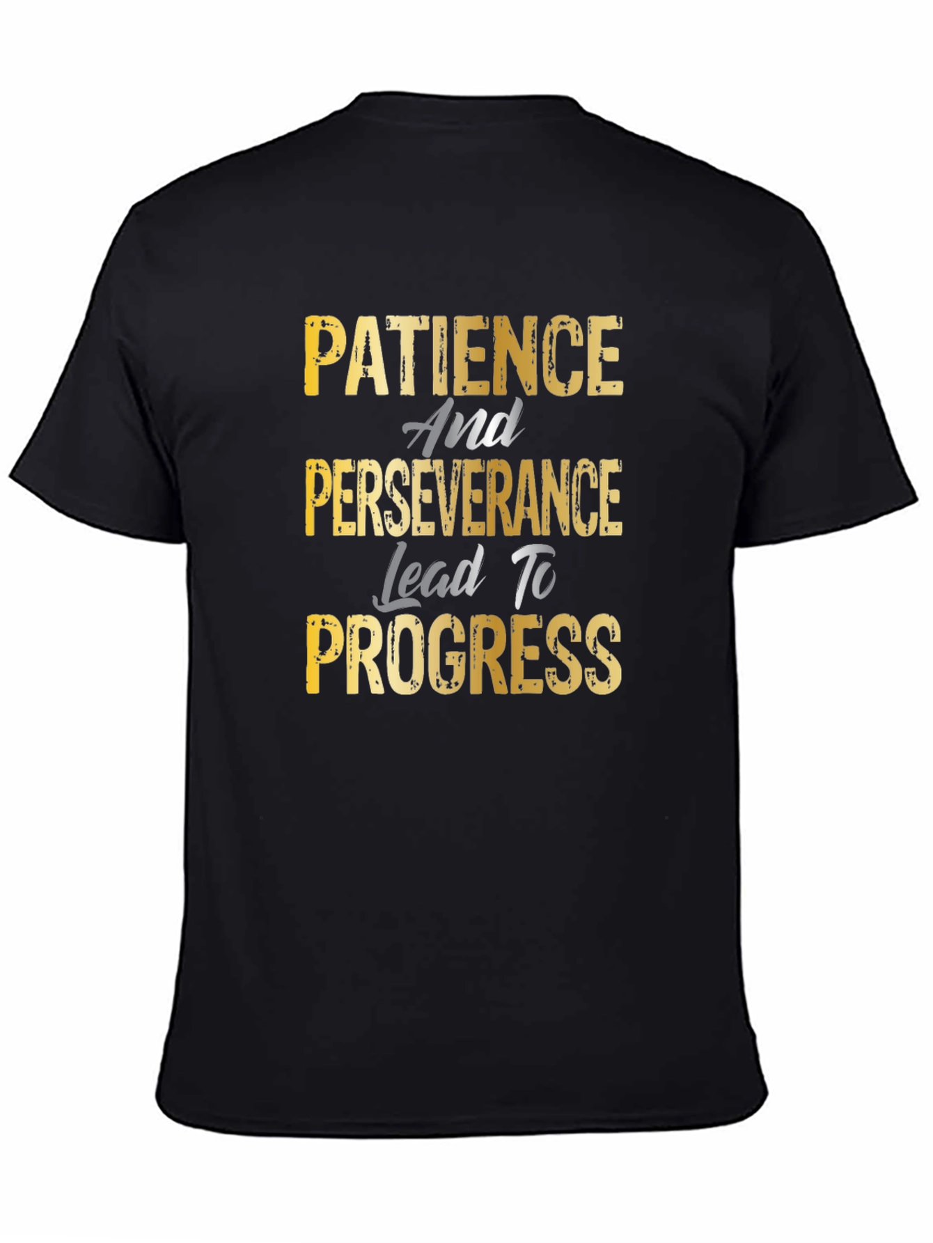 Patience Perseverance Progress Black Graphic Tee