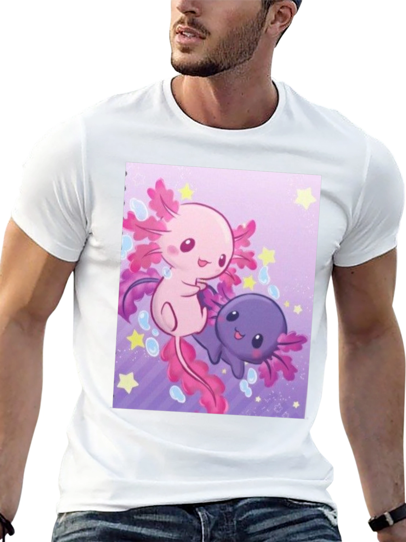 Axolotl Cartoon Graphic T-Shirt