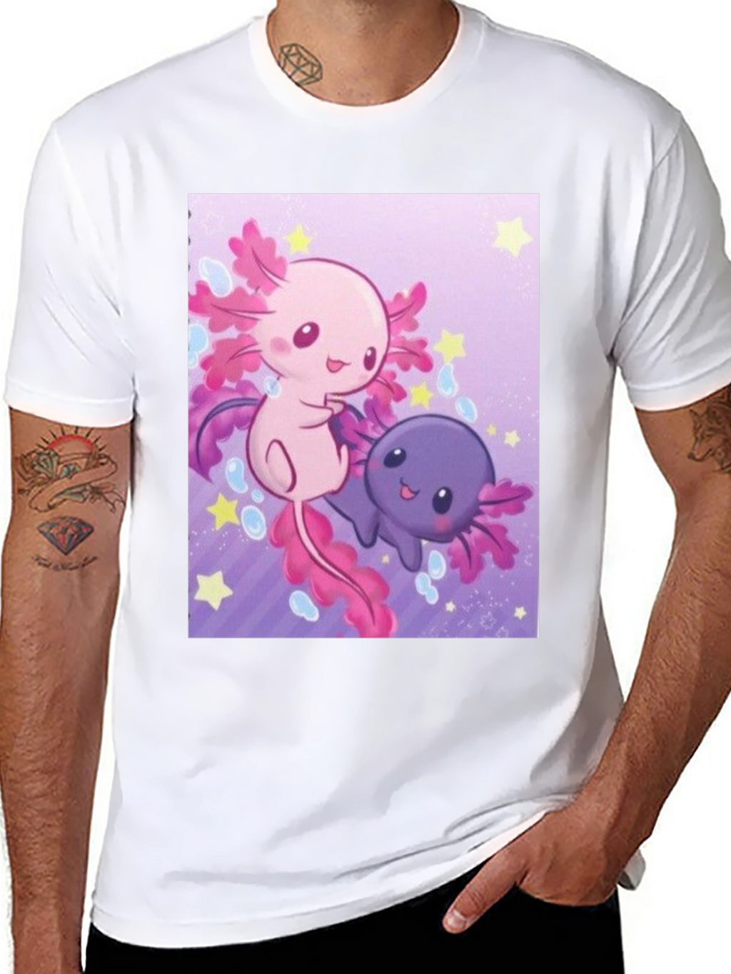 Axolotl Cartoon Graphic T-Shirt