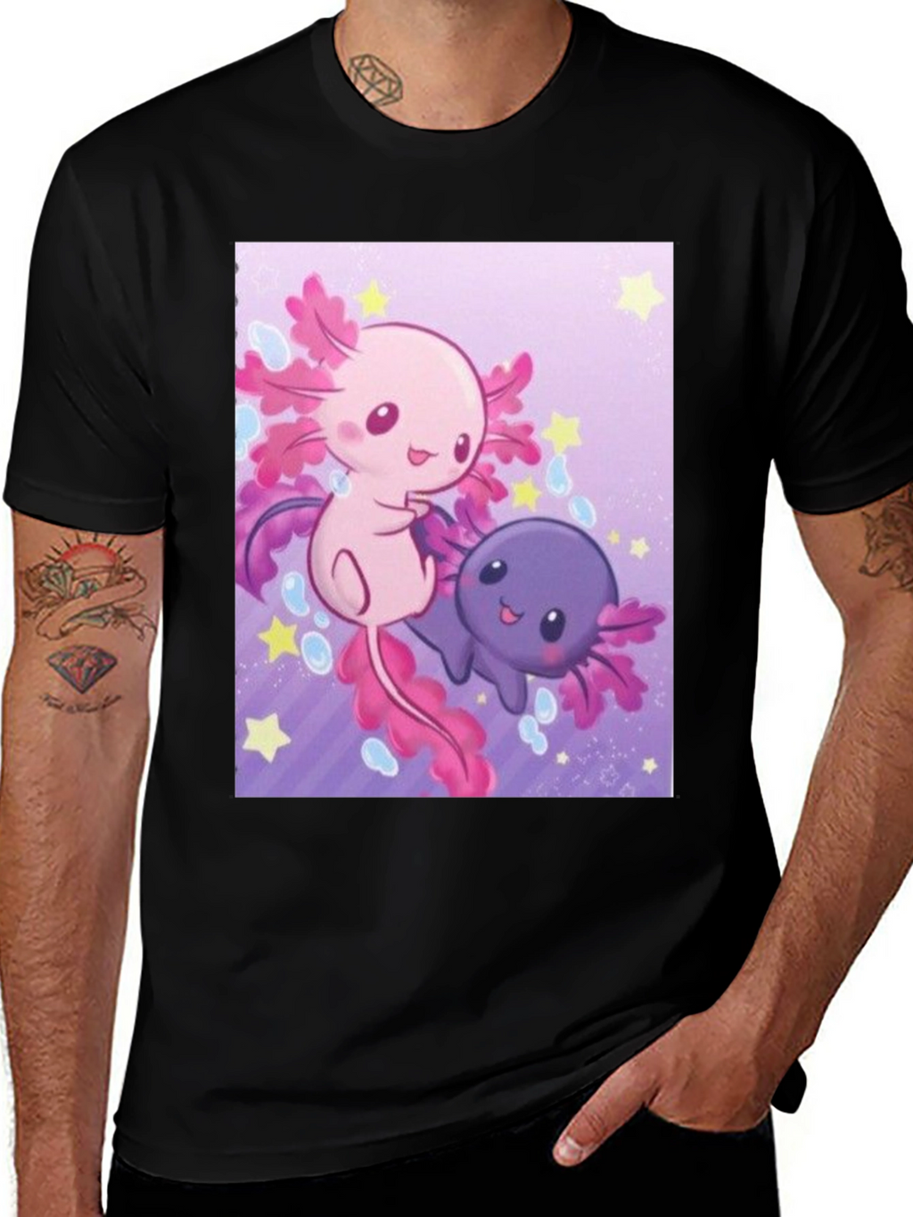 Axolotl Cartoon Graphic T-Shirt