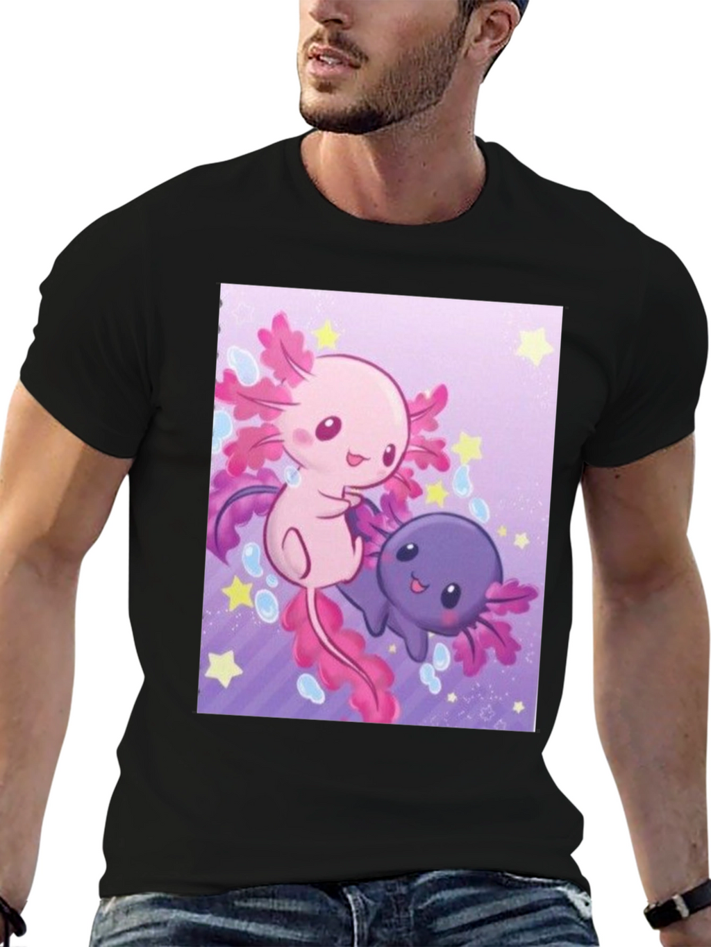 Axolotl Cartoon Graphic T-Shirt
