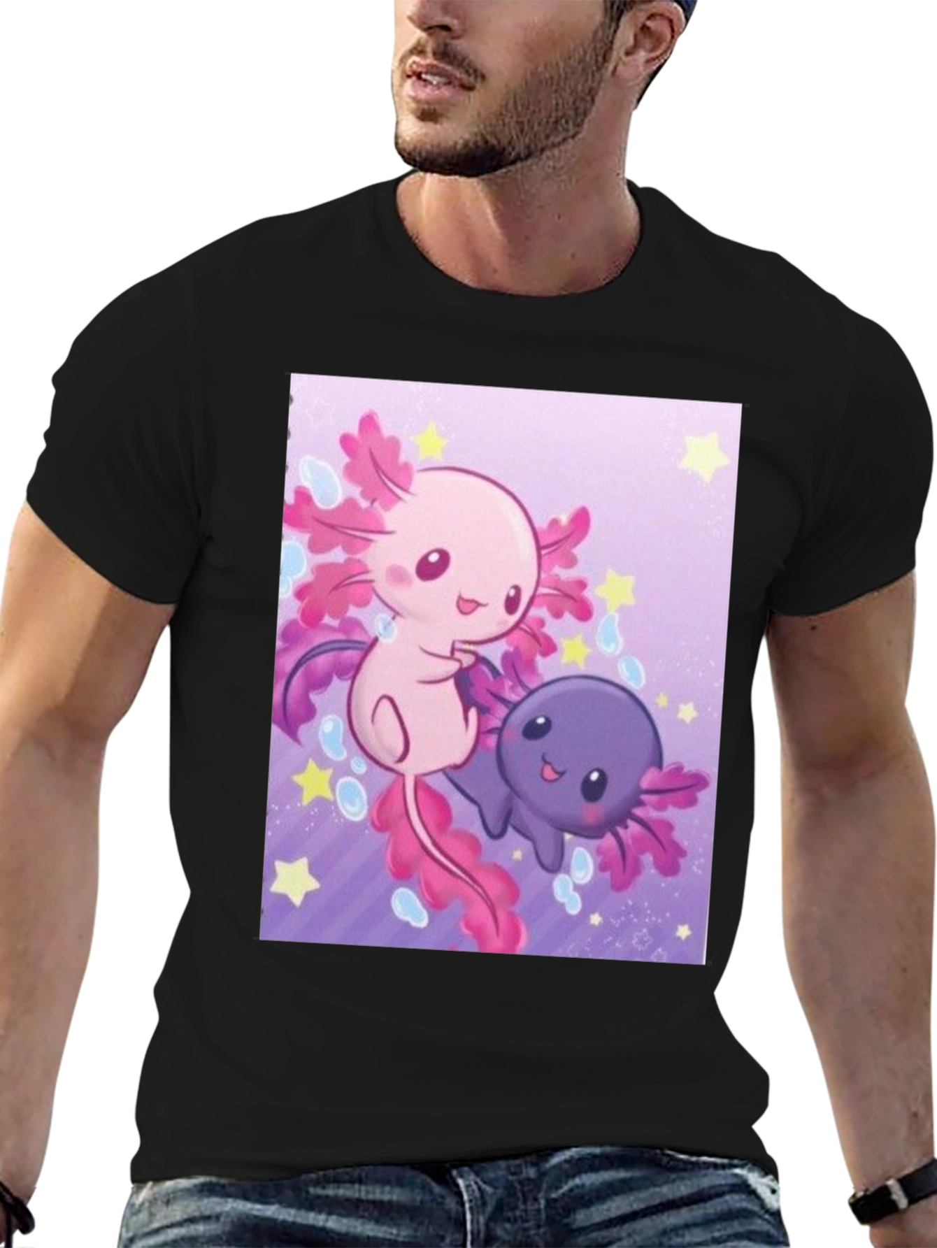 Axolotl Cartoon Graphic T-Shirt