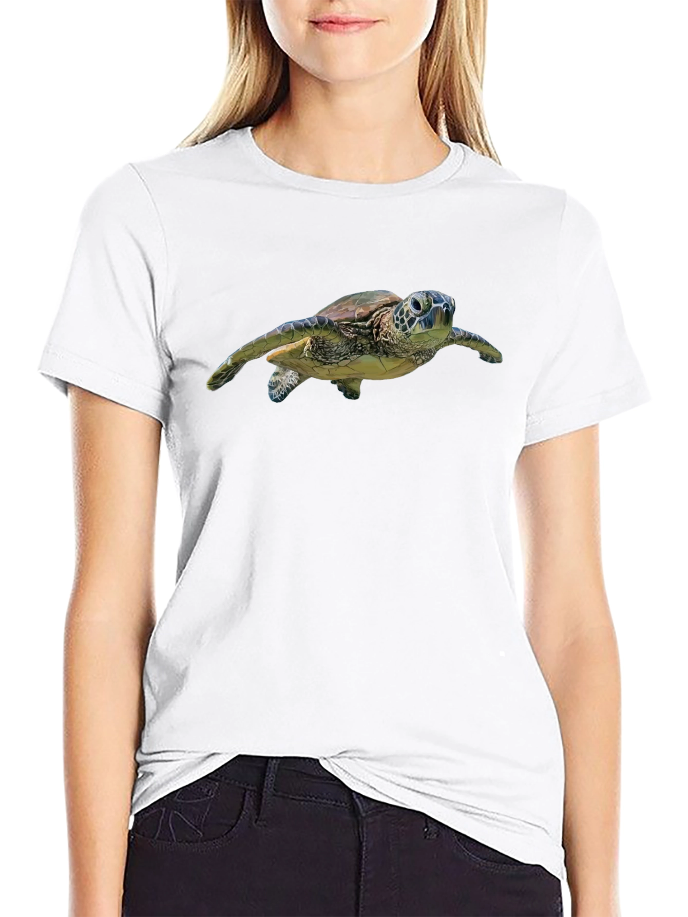 Sea Turtle Graphic T-Shirt - Black Marine Life Tee